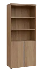 MHN 5 - 8DN3 kancelářská skříň, 2-dveřová/nika, 1820x800x400, dub bardolino